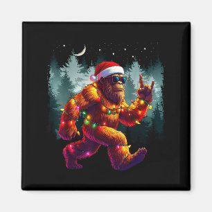 Cool Devil Horns Sasquatch Holiday Lights Christma Magnet