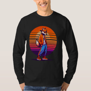 Cool Dingo Modern Urban Style Sunset Retro Art T-Shirt