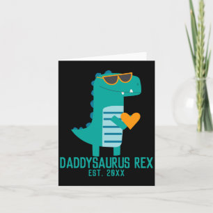Cool Dino Daddysaurus Rex New Dad Fathers Day  Card