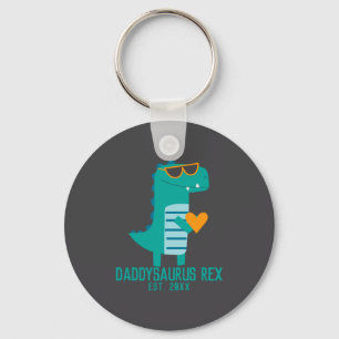 Cool Dino Daddysaurus Rex New Dad Fathers Day Key Ring
