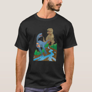 Cool dinosaur fantasy football time football playe T-Shirt