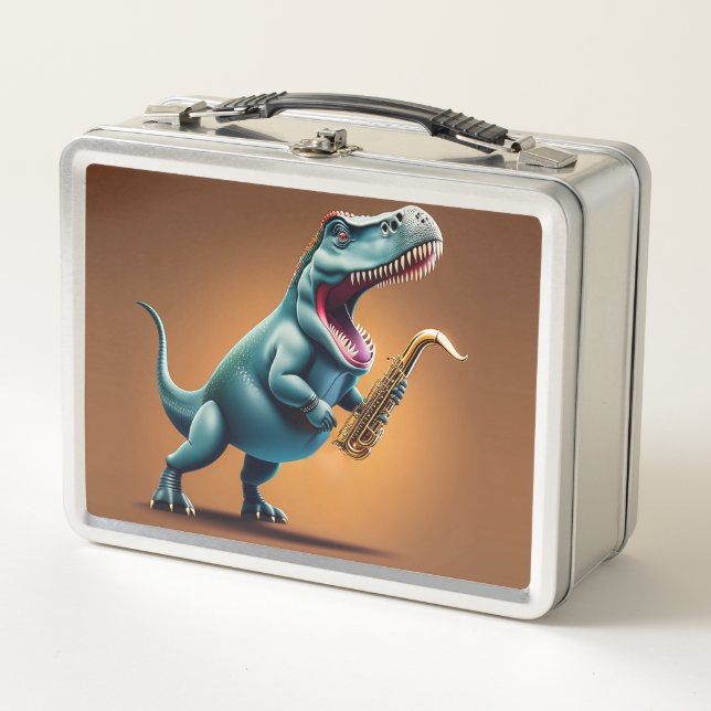 Cool Dinosaur Metal Lunchbox (Front)