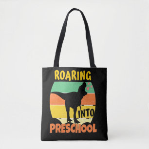 COOL DINOSAUR - ROARING INTO PRESCHOOL TOTE BAG