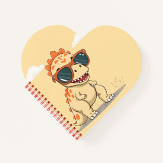 Cool Dinosaur with Sunglasses Funny Cute Kids' T-R Notebook