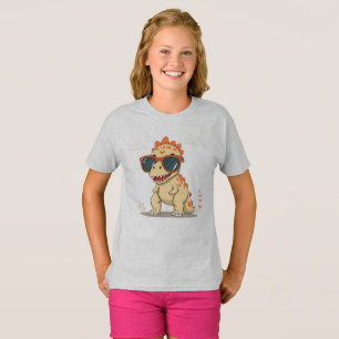 Cool Dinosaur with Sunglasses Funny Cute Kids' T-R T-Shirt