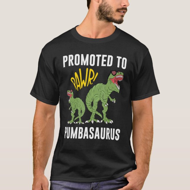 Cool Dinosaurs Dancing Together Rawr Promoted To P T-Shirt (Front)