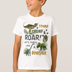 Cool Dinosaurs Jurassic Boy Birthday Outfit T-Shirt