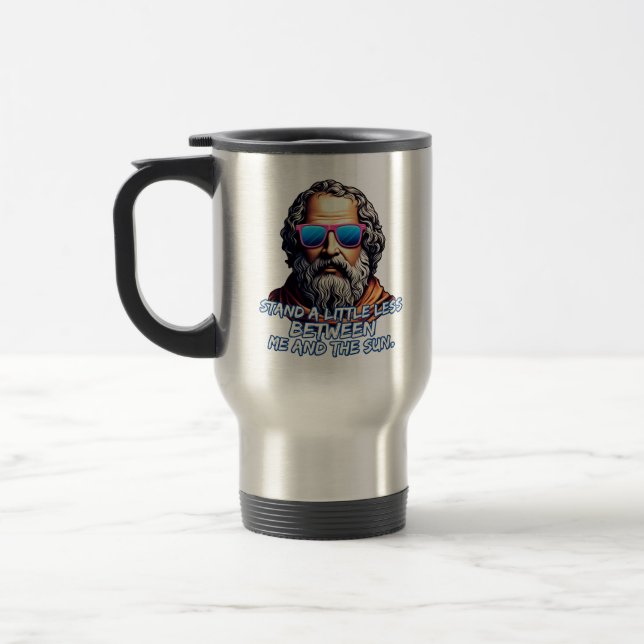 Cool Diogenes Quote Travel Mug (Left)