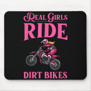 Cool Dirt Bike Art for Women Girls Motocross Mouse Pad