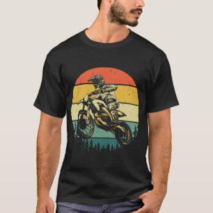 Cool Dirt Bike Art Men Women Motocross Vintage Mot T-Shirt