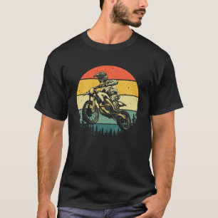 Cool Dirt Bike Art Men Women Motocross Vintage Mot T-Shirt