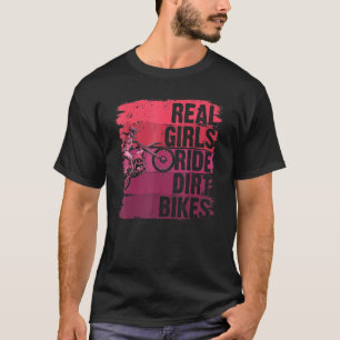 Cool Dirt Bike For Women Girls Motocross Biker Rac T-Shirt
