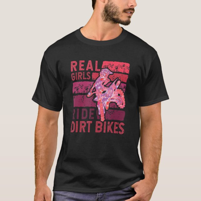 Cool Dirt Bike For Women Girls Motocross Biker Rac T-Shirt (Front)