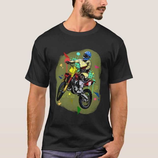 Cool Dirt Bike Out Motocross Gift Cool Dirt Bike T-Shirt (Front)
