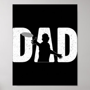 Cool Disc Golf Art For Men Dad Father Disc Golfer Poster