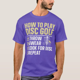 Cool Disc Golf Art For Men Women Golfer Disc Golf T-Shirt