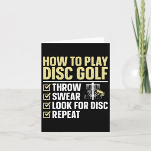 Cool Disc Golf Art For Men Women Kids Golfer Disc  Card