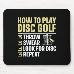 Cool Disc Golf Art For Men Women Kids Golfer Disc Mouse Pad