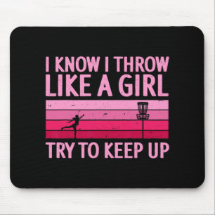Cool Disc Golf Design For Women Girls Disc Golf Pl Mouse Pad