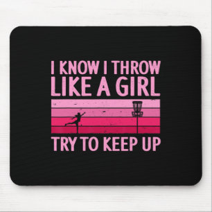 Cool Disc Golf Design For Women Girls Disc Golf Pl Mouse Pad
