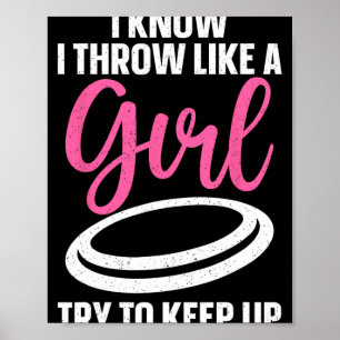 Cool Disc Golf Design For Women Girls Disc Golfer Poster