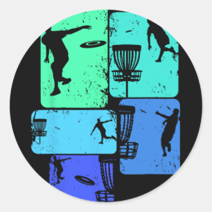 Cool Disc Golf Designs And Gift Ideas Men Boys Kid Classic Round Sticker