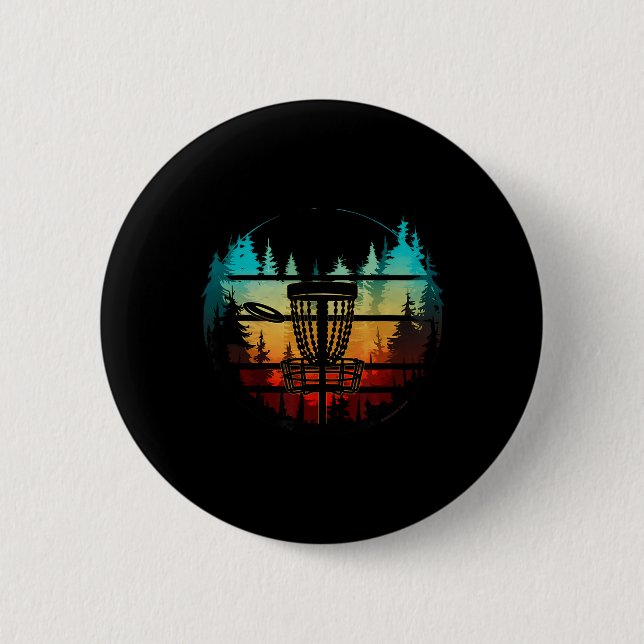 Cool Disc Golf In The Trees Disc Golf  6 Cm Round Badge (Front)