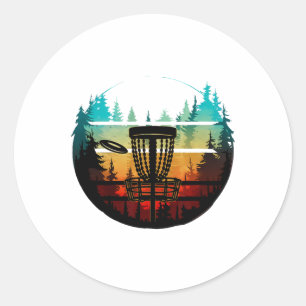 Cool Disc Golf In The Trees Disc Golf  Classic Round Sticker