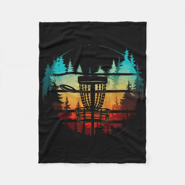Cool Disc Golf In The Trees Disc Golf  Fleece Blanket (Front)