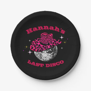 Cool Disco Cowgirl Bachelorette Party Paper Pl Plate