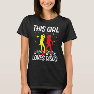 Cool Disco For Girls Kid 70s 80s Nightclub Music D T-Shirt