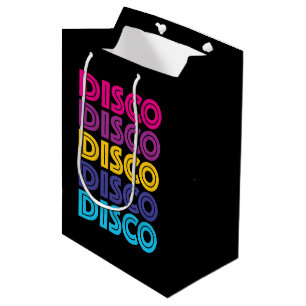 Cool Disco word art party Medium Gift Bag