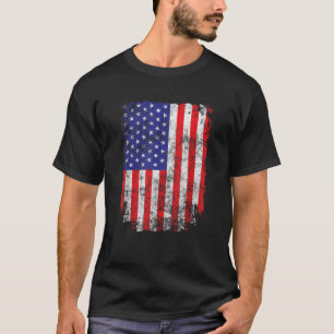 Cool Distressed American USA Flag 4th of July Clot T-Shirt