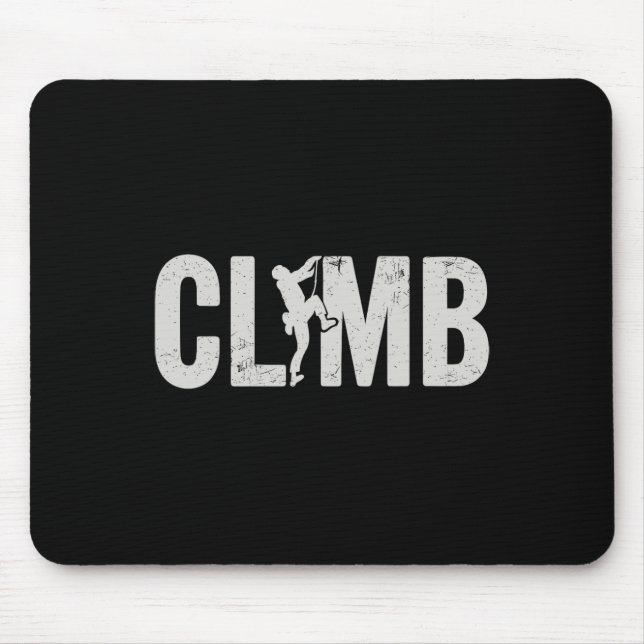 Cool Distressed Climbing Design For Climbers  Mouse Pad (Front)
