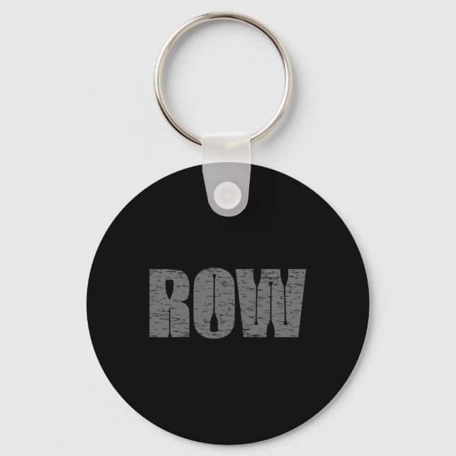 Cool Distressed Row Rowing Funny Rowers Gift For M Key Ring (Front)