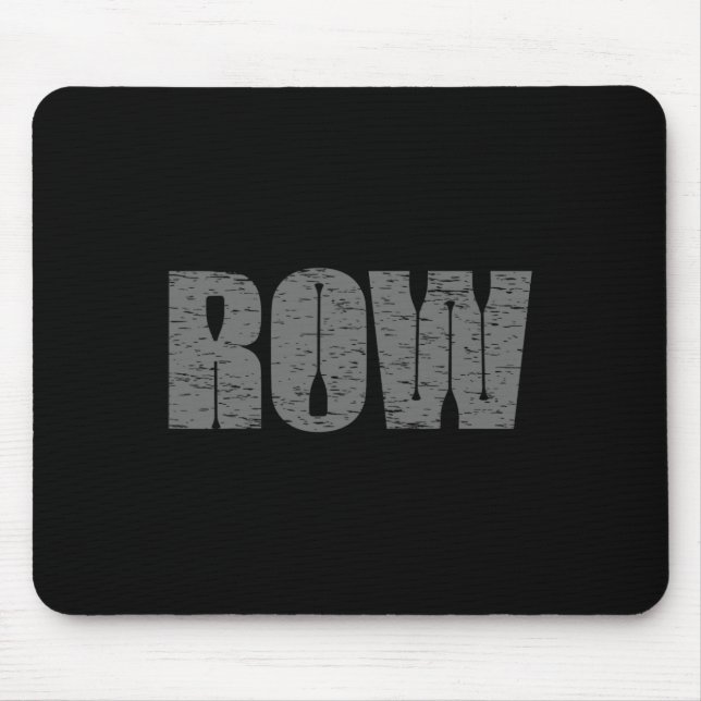 Cool Distressed Row Rowing Funny Rowers Gift For M Mouse Pad (Front)