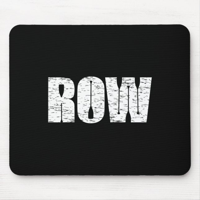 Cool Distressed Row Rowing Funny Rowers Gift For M Mouse Pad (Front)