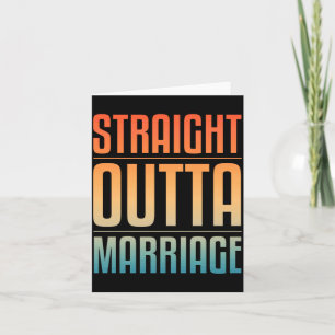 Cool Divorce Art For Men Women Wedding Marriage Card