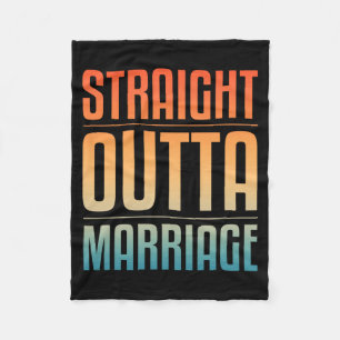 Cool Divorce Art For Men Women Wedding Marriage Fleece Blanket