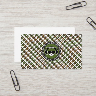 Cool DJ Bear Logo Sound You Feel Headphone Design Business Card