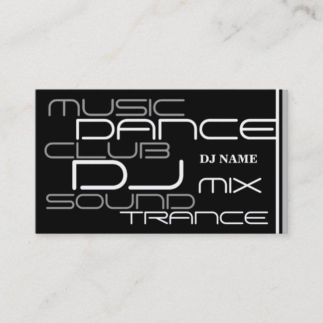 Cool DJ Business Card (Front)