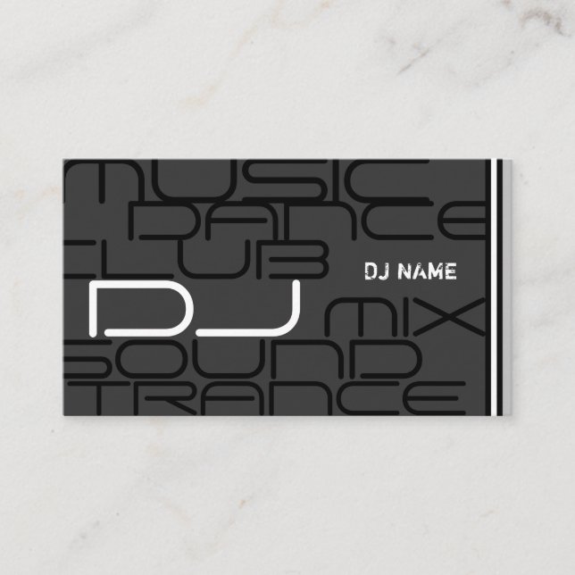 Cool DJ Business Card (Front)