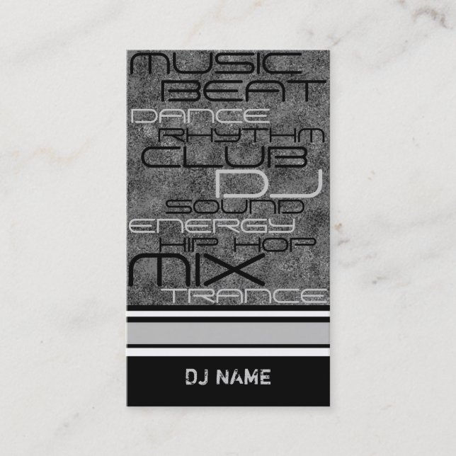 Cool DJ Business Card (Front)