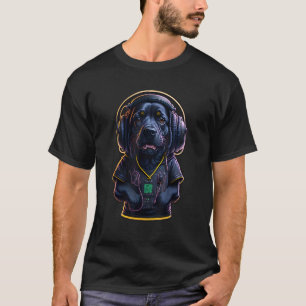 Cool DJ Dog Radio Dog Mixing Music Club Wear T-Shirt