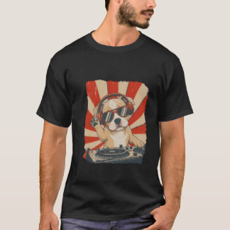 Cool DJ Dog T-shirt, Funny Dog With Headphones T-Shirt