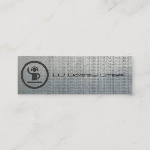 Cool dj icon metalic business card