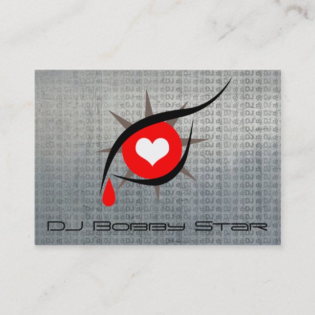 Cool dj metalic eye business card (Front)
