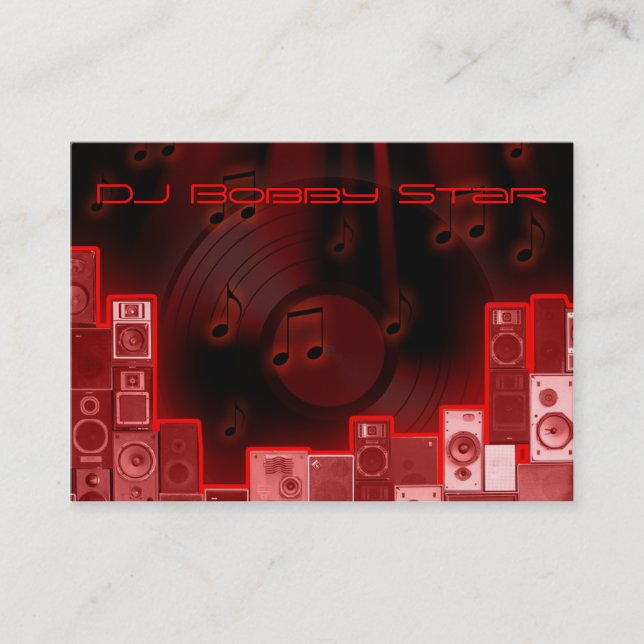 cool dj red laser business card (Front)