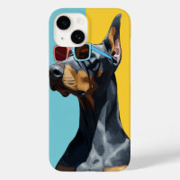 Cool Doberman with sunglasses