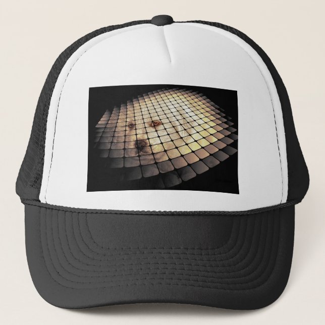 Cool Dog Digital Art Trucker Hat (Front)